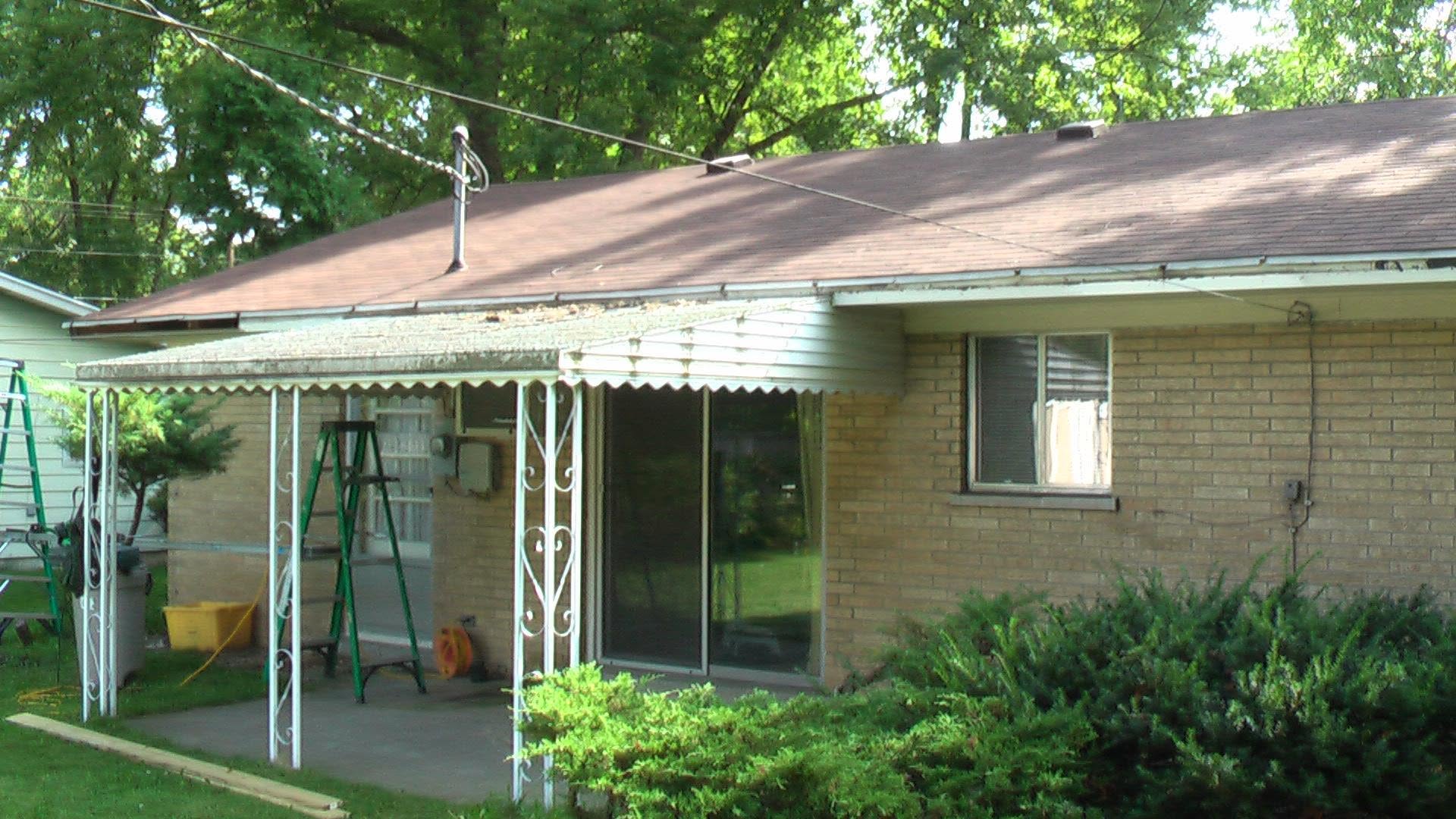 Awning installation in progress