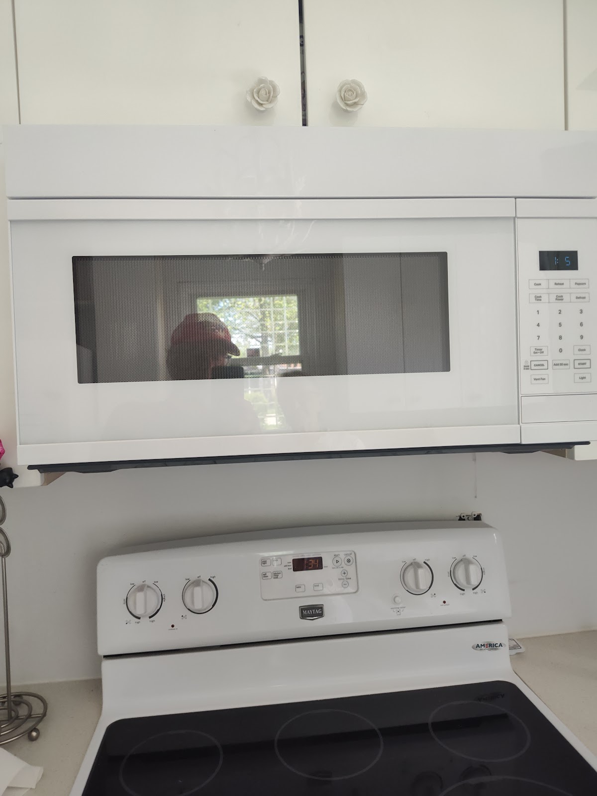 Over-the-range microwave install